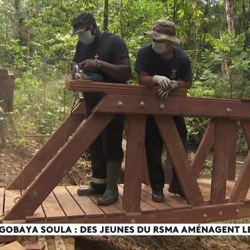 Gobaya Soula : Des jeunes du RSMA aménagent le sentier