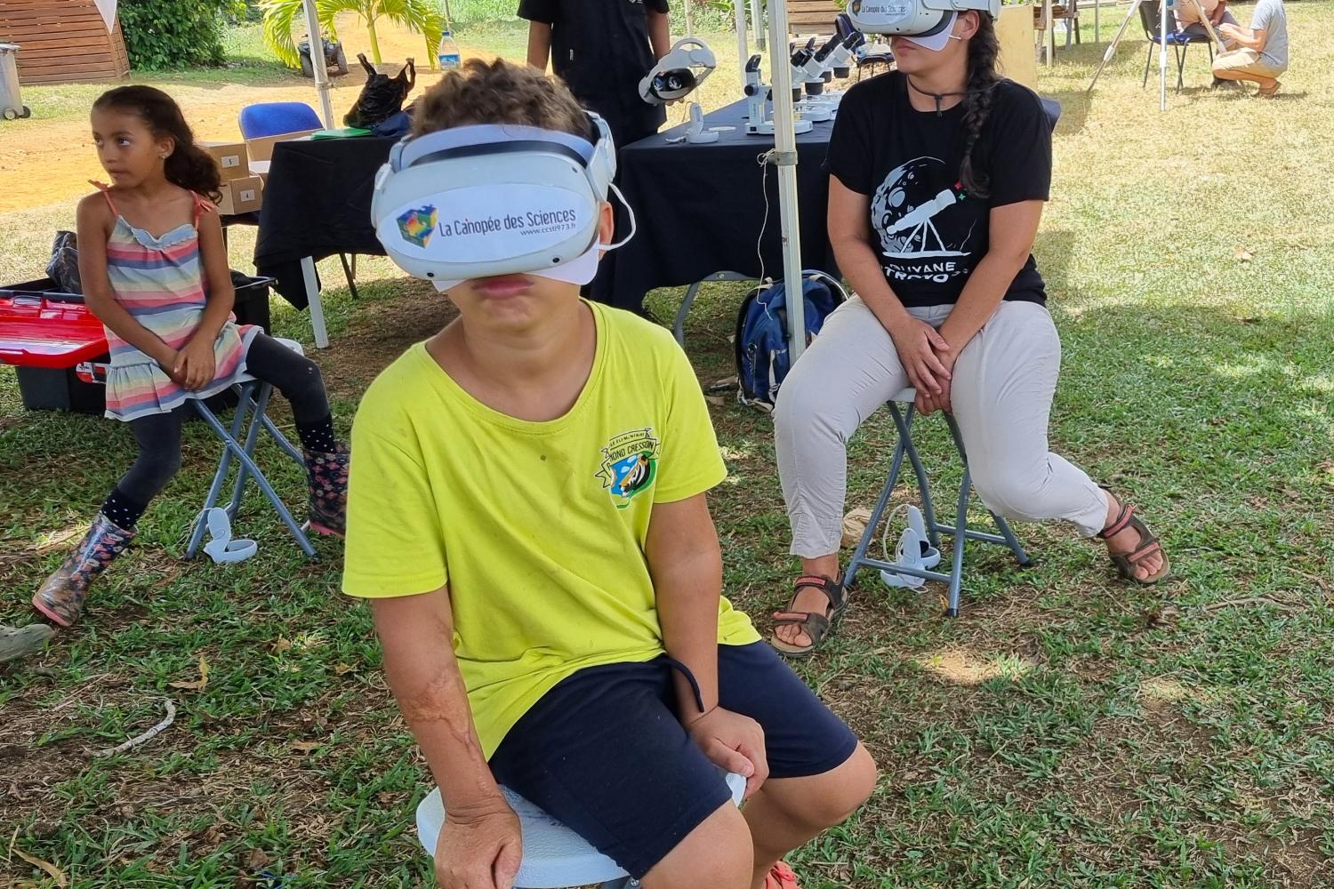 Vu d'en haut avec le casque de réalité virtuelle